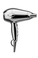 Fototapeta premium A hair dryer is displayed on a plain white background, showcasing its design and features. isolated