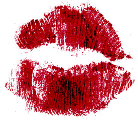 mark of lipstick, lips of a woman, stains of makeup