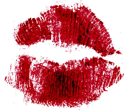 recommend clip art: mark of lipstick, lips of a woman, stains of makeup