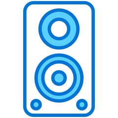 blue and wight duo tone computer hardware icon SPEAKER