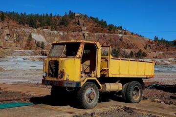 Truck in an abandoned mine, Rio Tinto