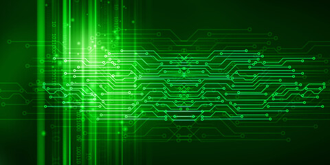 2d illustration Abstract futuristic electronic circuit technology background
