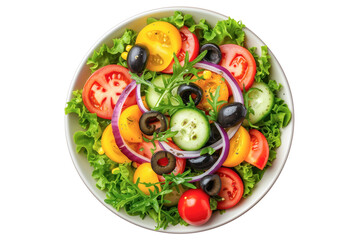 Salade Nicoise top view isolated
