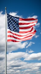 Obraz premium American flag waving in the wind