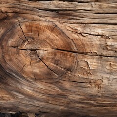 Growth rings on a wooden stump