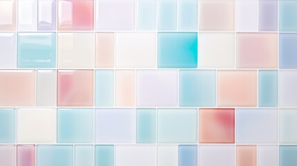 pastel color square glass mosaic tiles