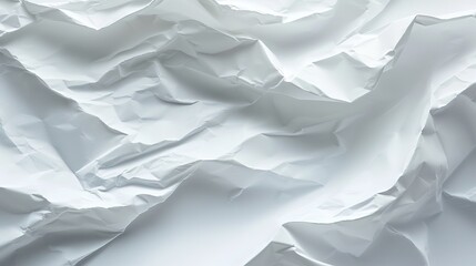 Fototapeta premium White crumpled paper texture background