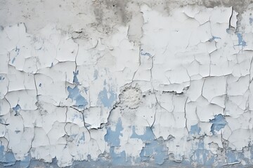 Obraz premium weathered white paint texture with blue undercoat