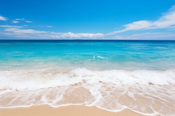 The beach is beautiful and peaceful, with turquoise water and white sand