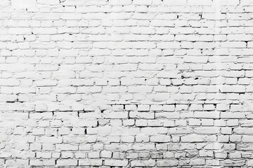 White painted brick wall texture background