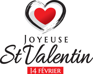 COEUR ROUGE - SAINT VALENTIN V1 - Illustration vectorielle