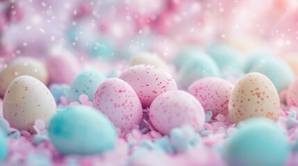 easter background, pastel colors, sugar eggs