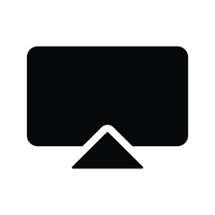 Airplay icon. flat illustration of rewind vector icon for web