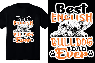 Best english bulldog t shirt design