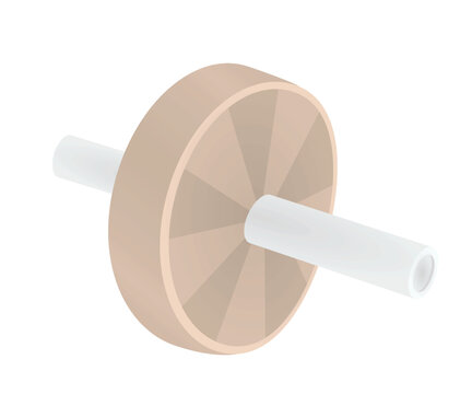 Brown  ab wheel. vector illustration
