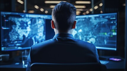 IT professionals work in peace and quiet and develop their programming skills