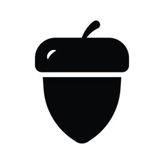 Acorn icon. flat illustration of rewind vector icon for web