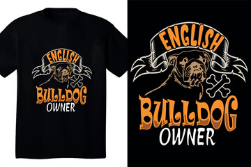 English bulldog woner t shirt design