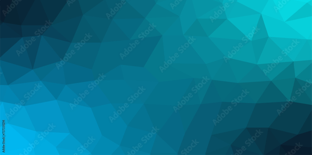 Poster Modern textured overlap layer background with triangle shapes design. Blue abstract low poly for the web site, the texture of triangulation. The background, mosaic, and blue decoration