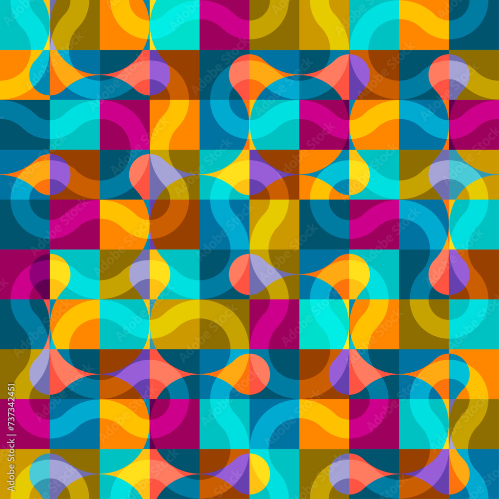 Poster Abstract seamless geometric pattern. Geometric vector image.