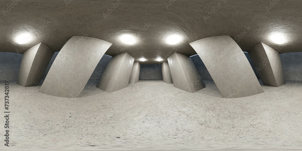 Poster illuminated ceiling of a building 360 panorama vr environment map