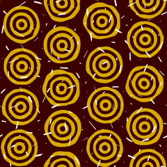 Seamless african Adinkrahene patternSeamless african Adinkrahene sign patternKhaki and black colors. Grunge texture. Vintage print for textiles. Bohemian hand-drawn ornament. Vector illustration.