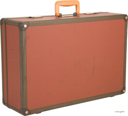 vintage suitcase isolated on white
