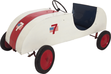 white toy retro car on transparent background, Retro metal green car toy isolated on white background. Green retro vintage toy car