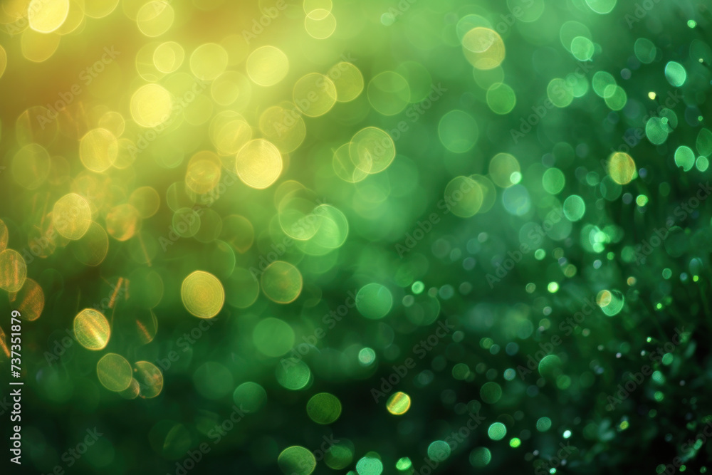 Aufkleber abstract green bokeh sparkling for st patrick's day celebration design background