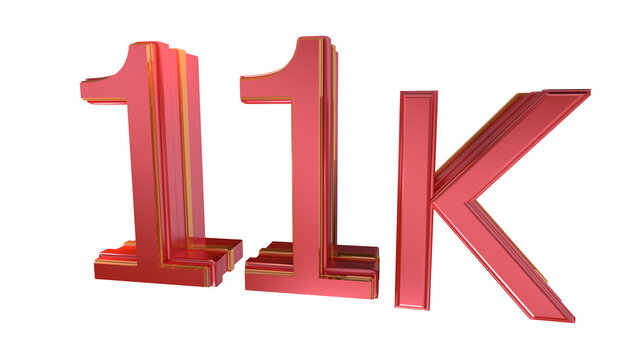 Red 3d number 11K