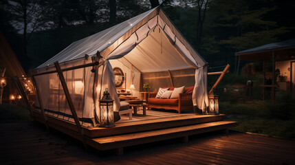 Glamping - noclegi w namiotach, jurtach lub tipi pośród natury do wynajęcia na weekend lub wakacje. Nowy sposób na camping w plenerze.