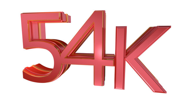 Red 3d number 54K