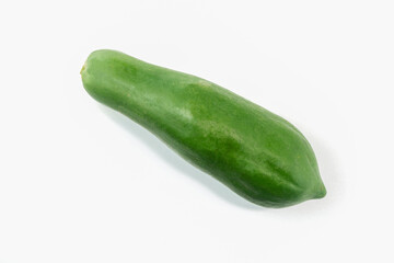 Raw green papaya isolated