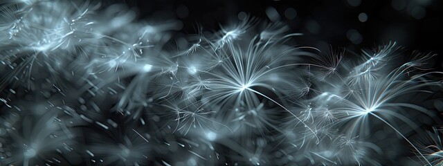 Fireworks, silhouettes outlined by light, time-lapse photography, silver particles, translucency, beautiful and dreamy light and shadow, wallpaper design 