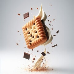 Gourmet Euphoria: Biscuit's Dive into Chocolate Pomp Bliss