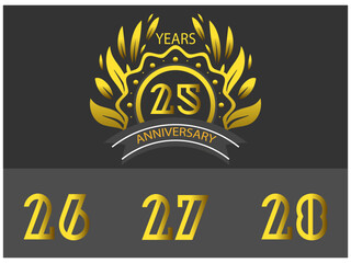Obraz premium anniversary, number, congratulation, invitation, birthday, celebrate, logotype, premium, certificate, event, greeting, 20, 30, booklet, ceremony, handwriting, leaflet, corporate, cut out, flyer, gold,