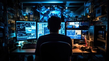 IT professionals work in peace and quiet and develop their programming skills