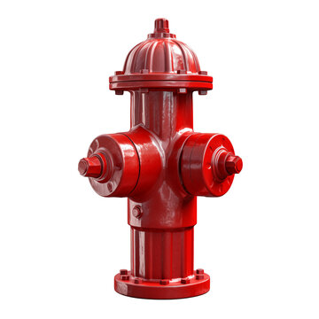 Red fire hydrant. Firemen tool, professional equipment