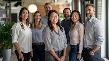 Fototapeta premium groupe des dirigeants avec collaborateurs et collaboratrices de l'entreprise dans toute sa diversité et la variété de ses profils