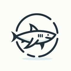 shark illustration logo