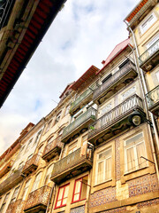 Fototapeta na wymiar Facade of a historical residential house in Porto, Portugal