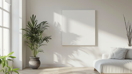 Minimalist White Canvas on Premium Apartment Wall