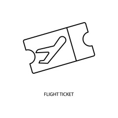 flight ticket concept line icon. Simple element illustration. flight ticket concept outline symbol design.