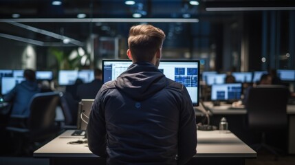 Fototapeta premium IT professionals work in peace and quiet and develop their programming skills