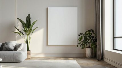 Minimalist White Canvas on Premium Apartment Wall