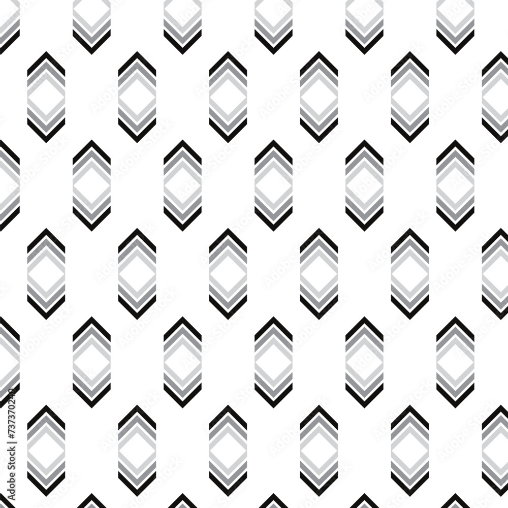 Poster abstract geometric repeatable black grey arrow pattern.
