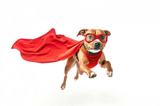 superdog on white background, AI generated
