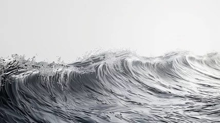 Foto op Canvas sofe water wave on white background . © Piyaporn