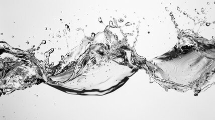 Abstract water splash on white background .