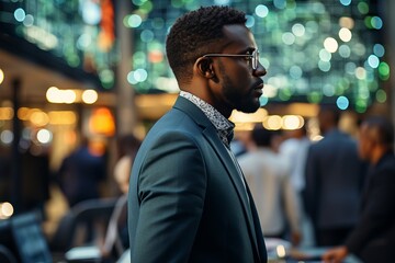 Businessman touching structure of business technology on data network to adapt implement new policies and technology to support it effectively